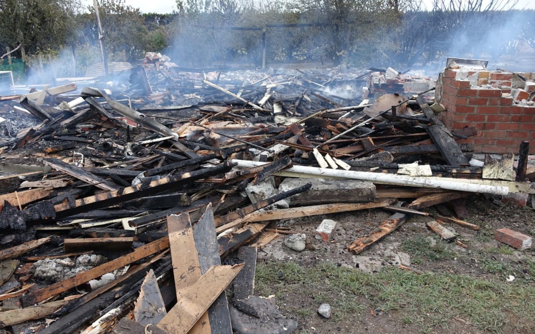 All that remains of Roger Knowles ' mid-Canterbury home.