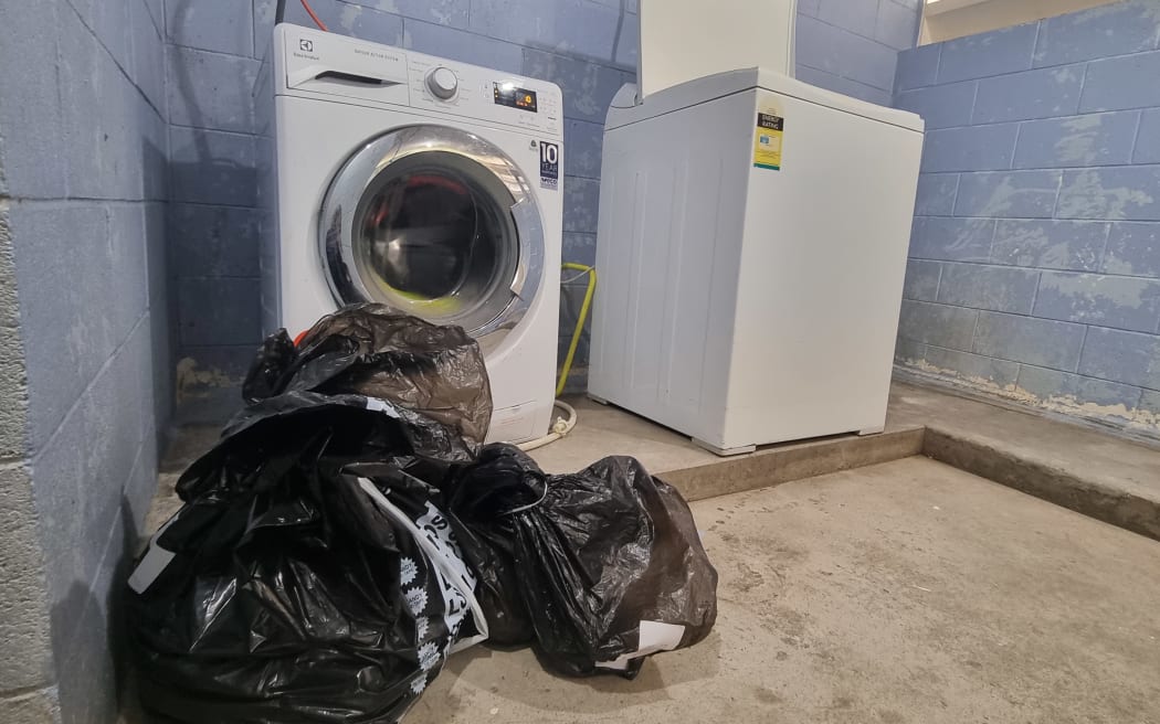 The laundry hub at the Havelock North Rugby Club.