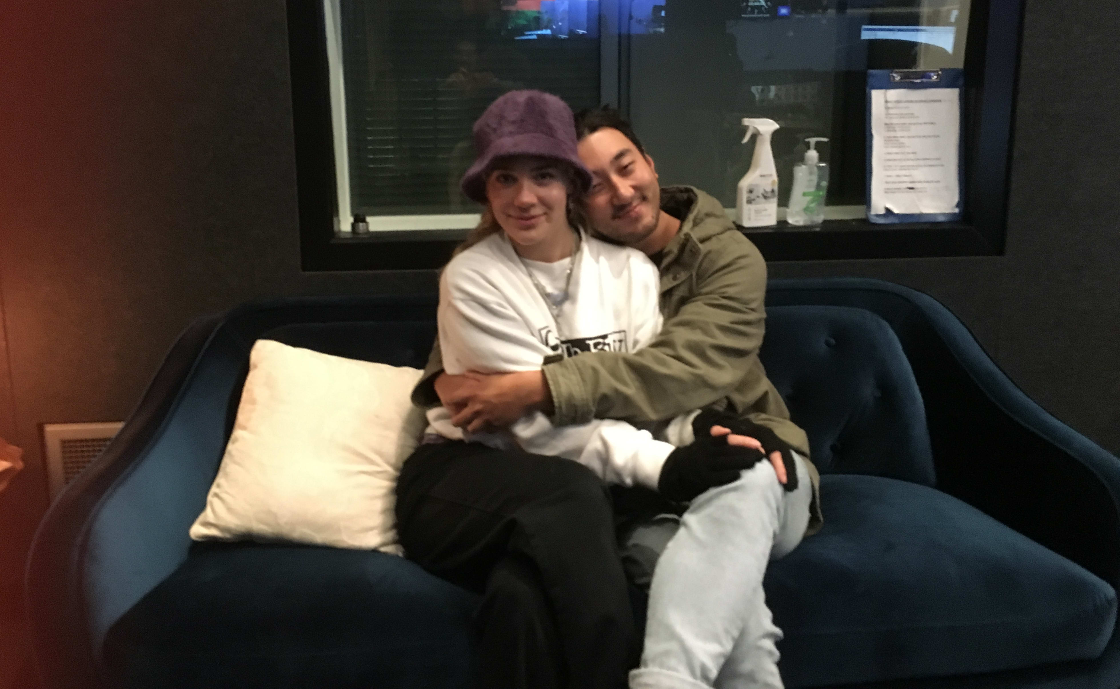 Annabel Liddell & Jun Park from Miss June on the RNZ Sofa.