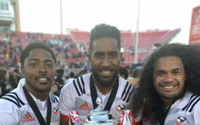 USA celebrate their Cup final win over Samoa.