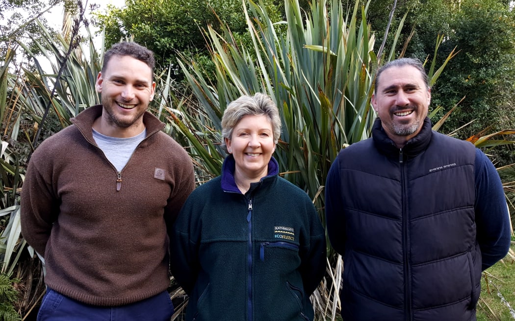 Mananui Ramsden, Leeston farmer Carey Barnett and North Canterbury based Ecan ranger Makarini Rupene