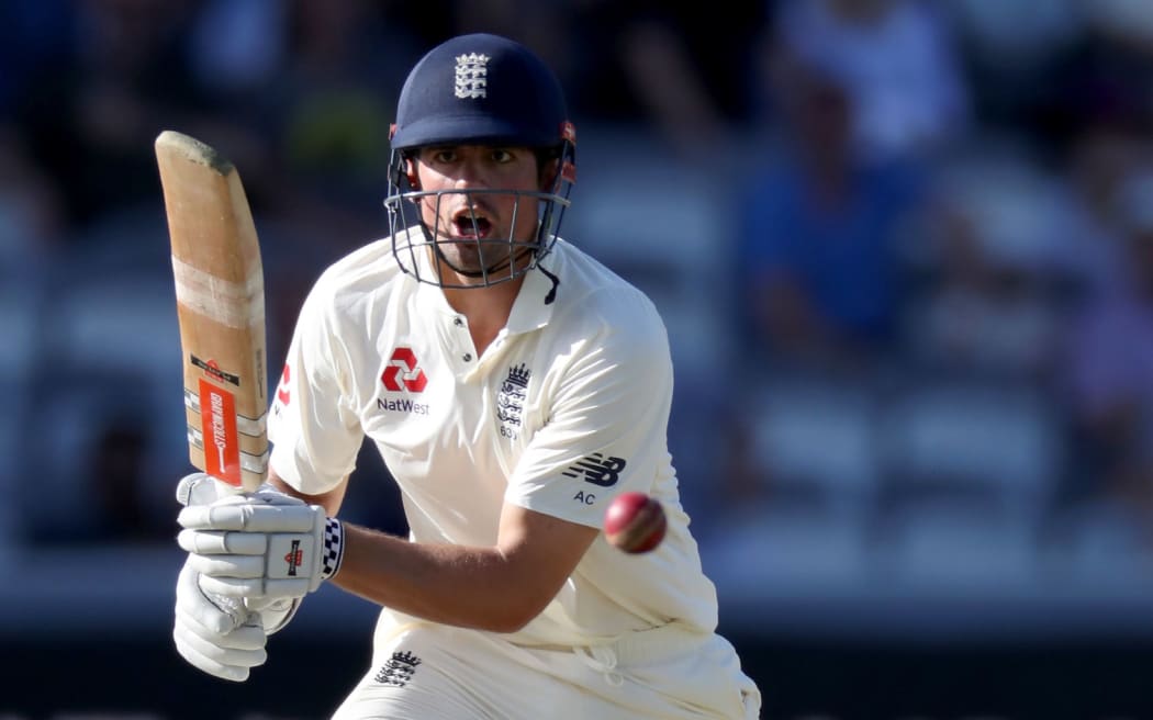 Alastair Cook bats during the 1st Test Match between England and South Africa at Lord's Cricket Ground.