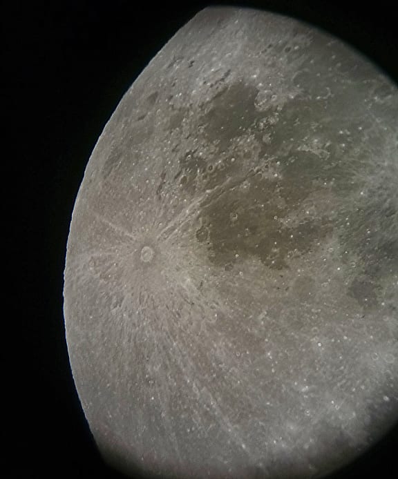 Images of the “supermoon” taken from a telescope in Christchurch overnight. PHOTO: SUPPLIED / SAM HALL