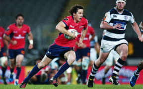 Tasman's Marty Banks on the burst in the side's first win over Auckland.