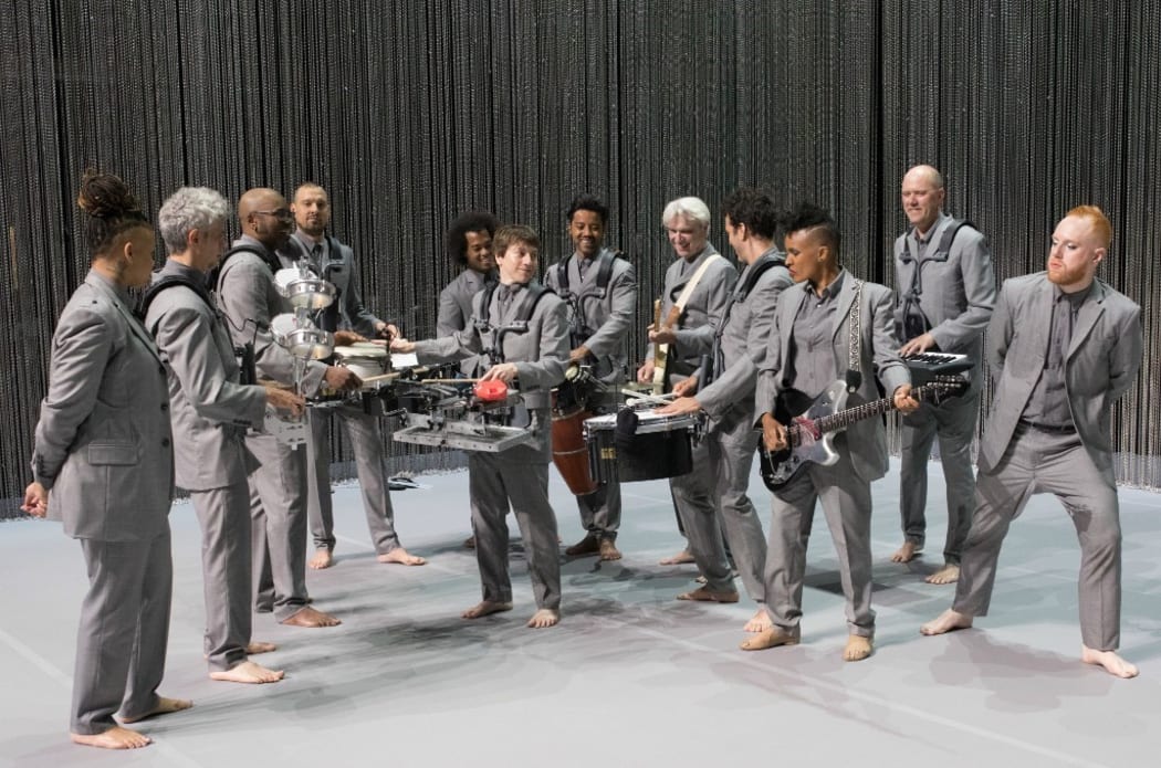 David Byrne and band