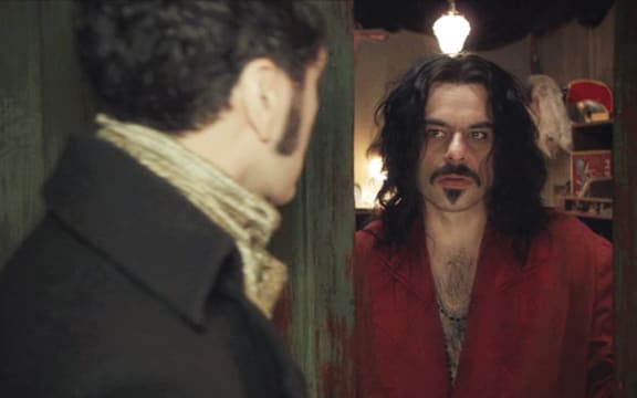 Jemaine Clement as the 862 year old vampire Vladislav in 'What We Do in the Shadows' (with Taika Waititi's character Viago)
