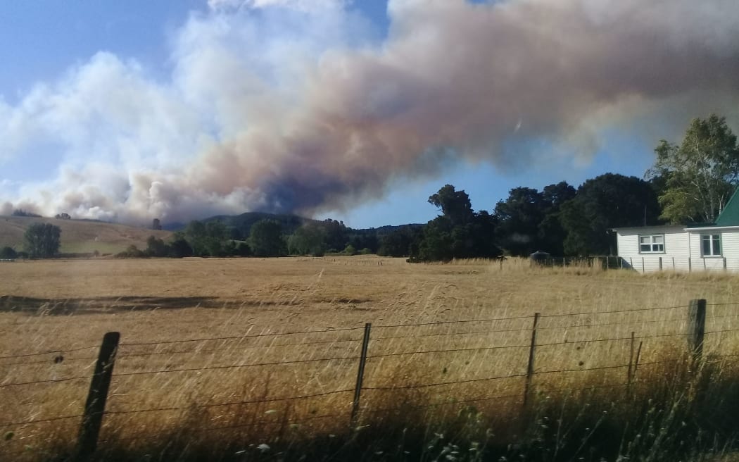 The fire burning at Wakefield.