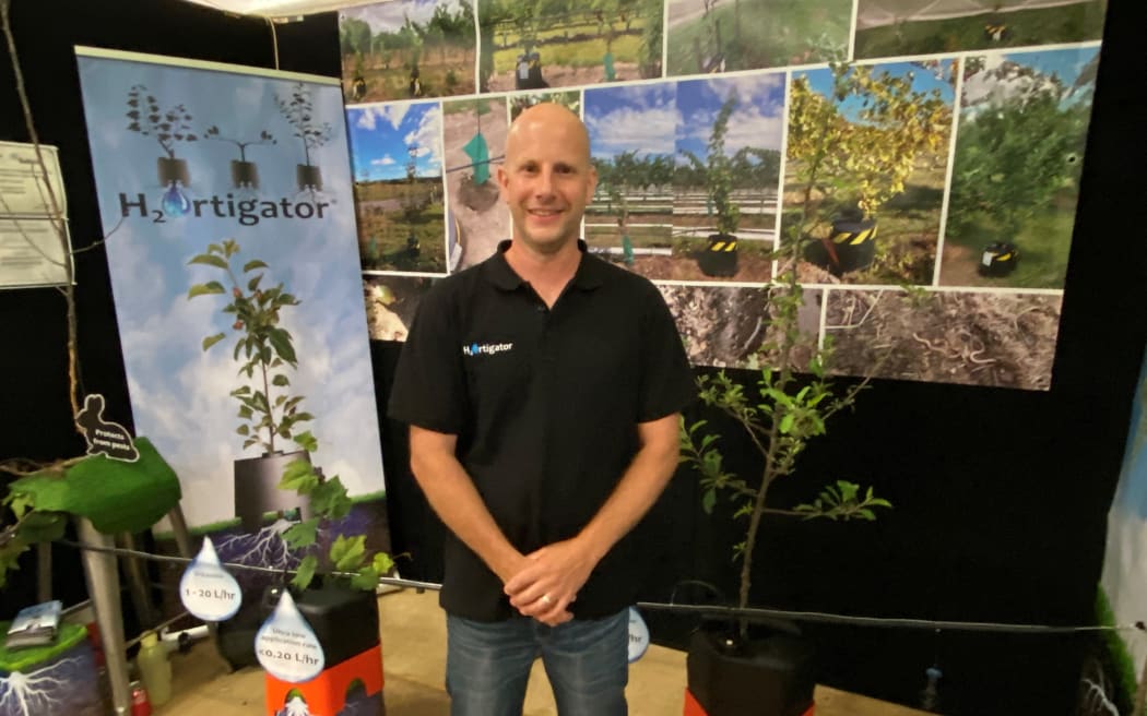 Brendan Hamilton with his H2ortigator innovation.