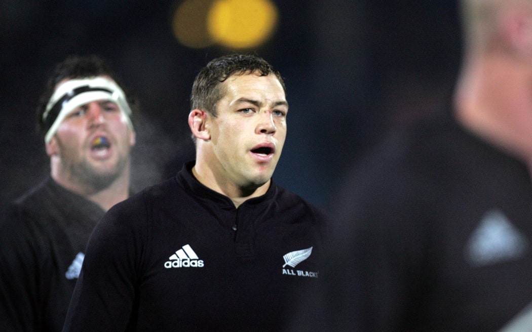 Jonno Gibbes during the All Blacks Test match against England at Carisbrook, Dunedin, New Zealand, on Saturday 12 June, 2004.