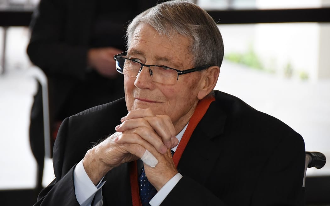 Jim Anderton at his Special Investiture ceremony in 2017.
