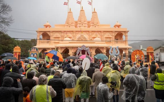 The BAPS Shri Swaminarayan Sanstha temple which was consecrated in Lower Hutt on 10 August, 2025