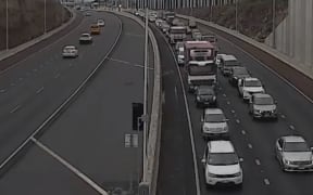 Heavy congestion at Waterview Tunnel.