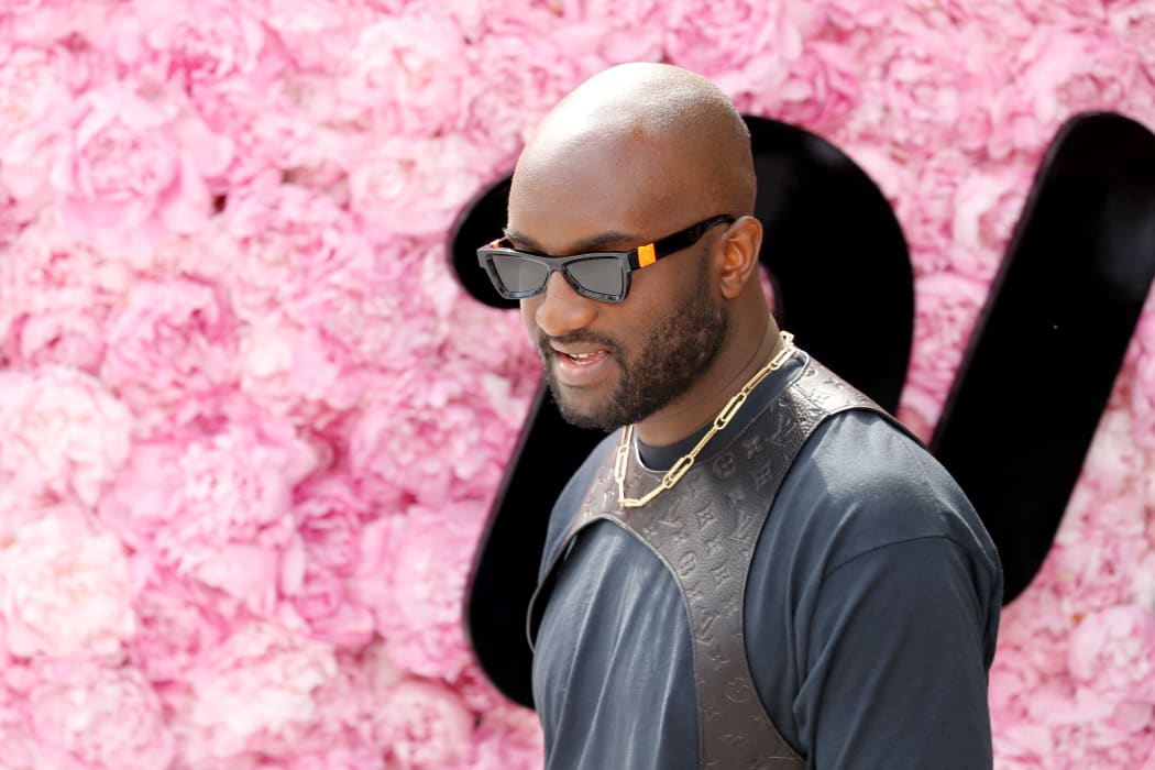 (FILES) This file photo taken on June 23, 2018 shows US fashion designer for Louis Vuitton, Virgil Abloh, attending the Dior Men's Spring/Summer 2019 fashion show in Paris. -