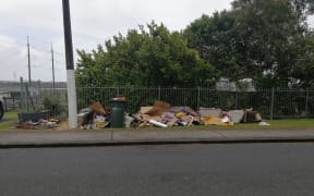 Rubbish dumped in Auckland.