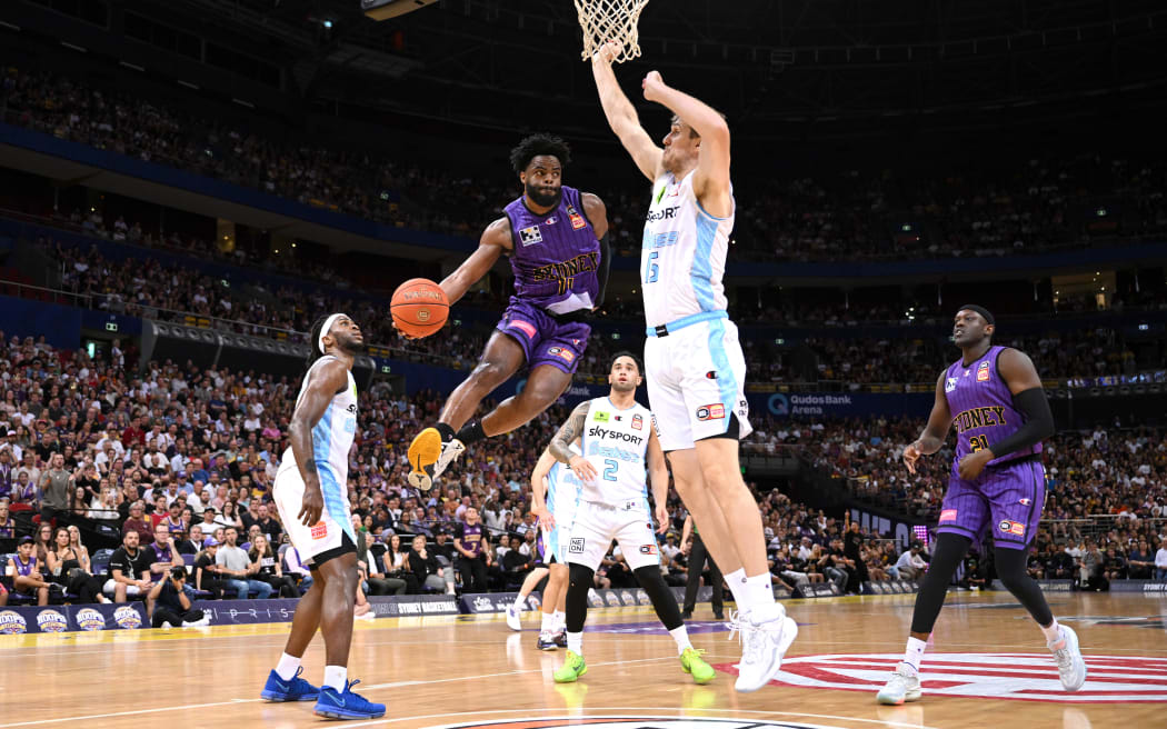 Derrick Walton Jr of the Kings during the NBL (National Basketball League) Grand Final Game 5 between the Sydney Kings and the New Zealand Breakers at Qudos Bank Arena in Sydney, Wednesday, March 15, 2023. (AAP Image/Dean Lewins/ www.photosport.nz