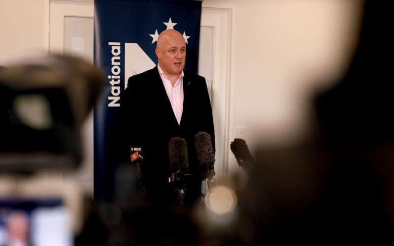 Watch: National leader Christopher Luxon speaks to media | RNZ