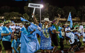 The Cook Islands celebrate the success of the event at the 2020 closing ceremony.