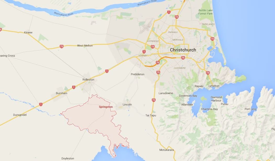 The rural town of Springston is located about 25km southwest of Christchurch.
