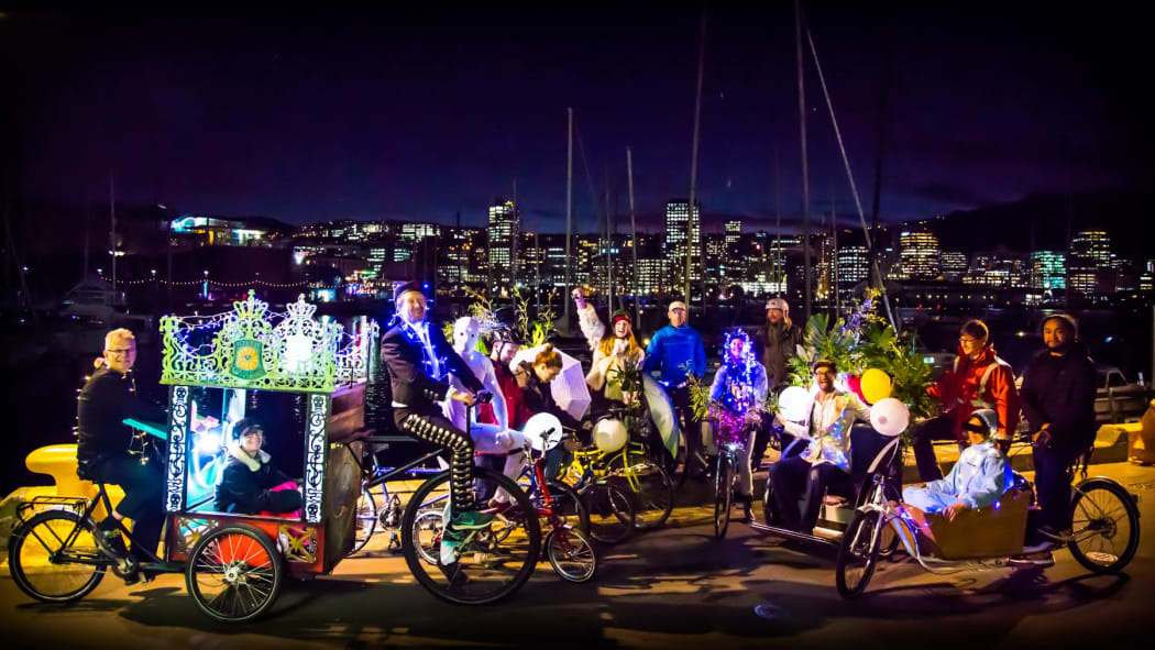 Lucid Dream Bicycle Laboratory with their decorated bikes