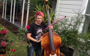 Victoria Jones with her Brazilian bass