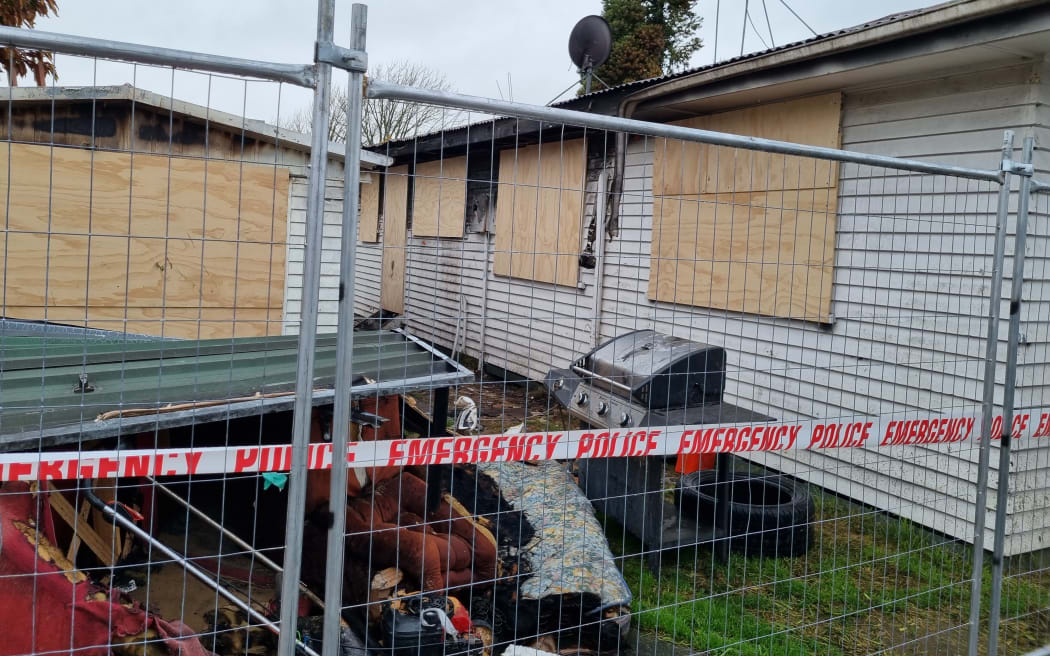 The Hamilton house damaged in a fire on 24 August.