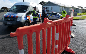 Police cordon on Puriri Street