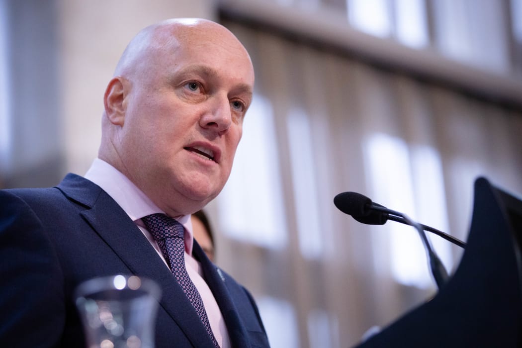 Christopher Luxon speaks to media after being named leader of the National Party