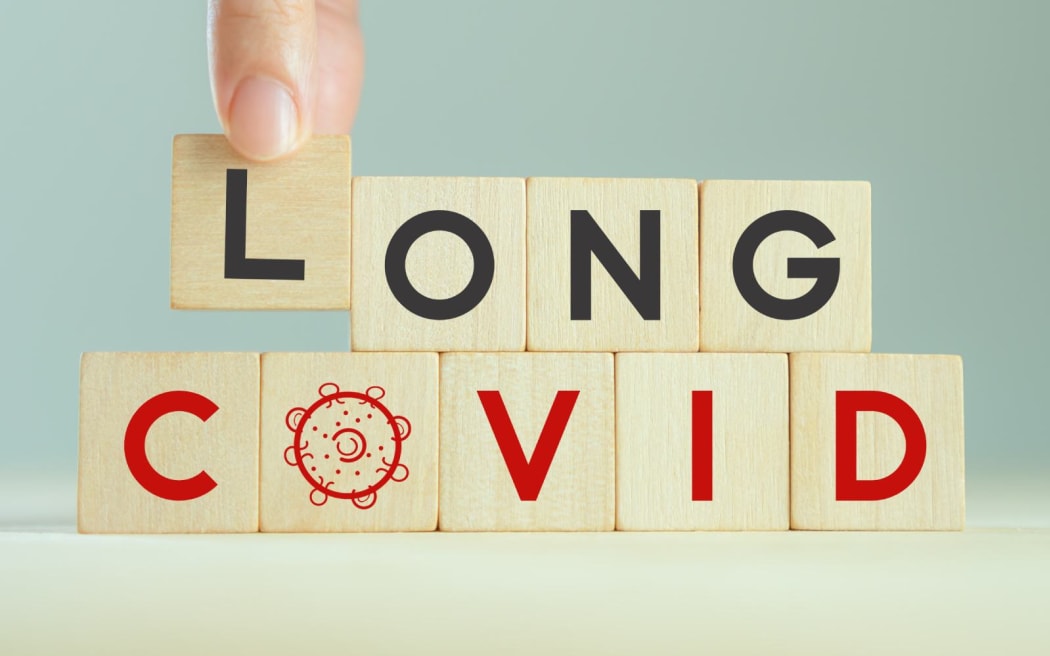 Long covid, post covid concept. Long-term effects of coronavirus. Chronic fatigue or weakness, feeling tired easily. Medical, treatment for long covid symstoms, tips for recovery.
Wooden cube blocks.