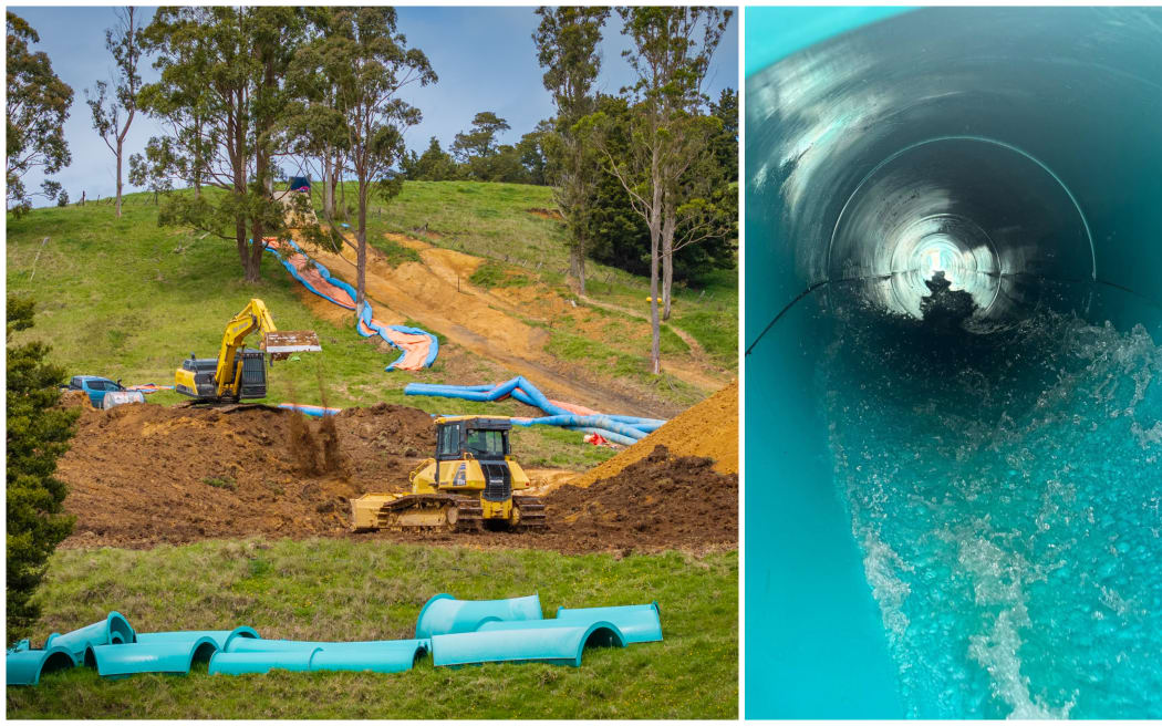Slides from the old Waiwera Thermal Resort north of Auckland have been repurposed as a new attraction at the Adrenaline Adventure Park.