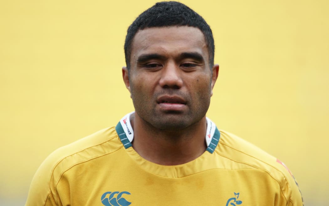 Wallabies loose forward Wycliff Palu.