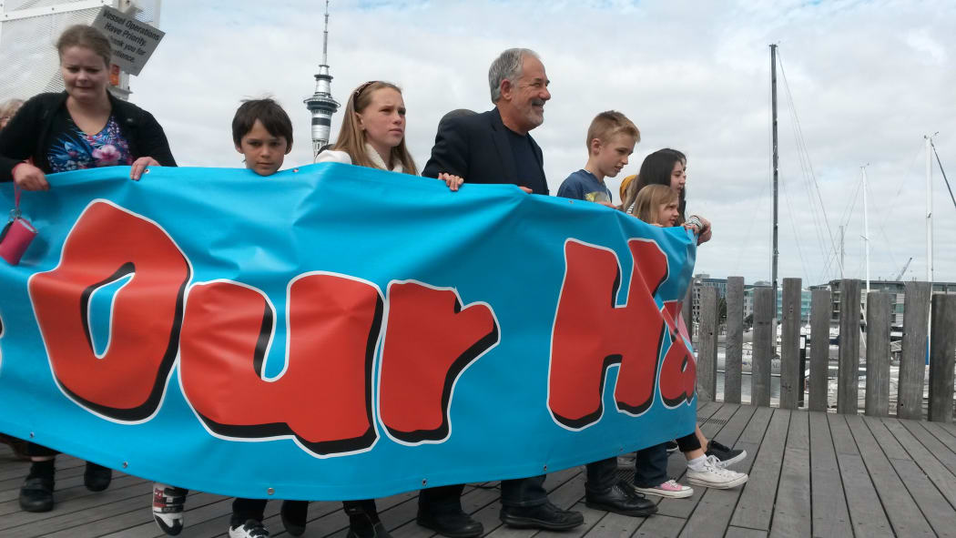 Stop Stealing Our Harbour protest - Auckland, 3 May 2015