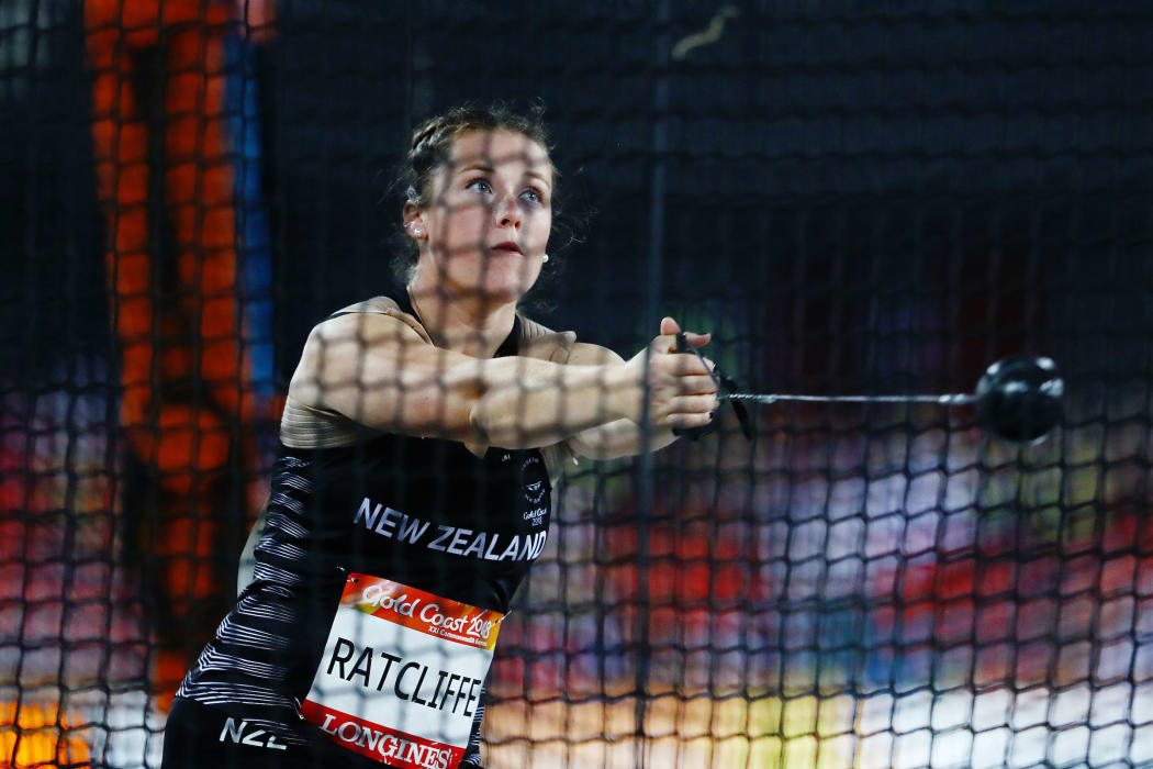 Julia Ratcliffe of New Zealand competes in the Women's Hammer Throw Final. Gold Coast 2018 Commonwealth Games, Athletics, Carrara Stadium, Gold Coast, Australia. 10 April 2018 © Copyright Photo: Anthony Au-Yeung / www.photosport.nz