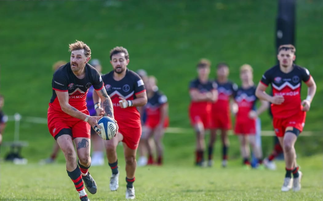 Adam Preston in action for the Poneke Wanderers.