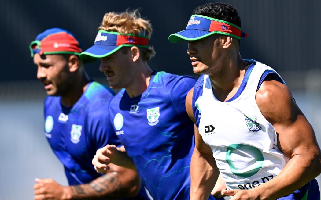 Roger Tuivasa-Sheck at pre-season training with the Warriors.