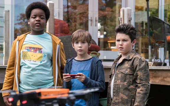 (from left) Lucas (Keith L. Williams), Max (Jacob Tremblay) and Thor (Brady Noon) in Good Boys, written by Lee Eisenberg and Gene Stupnitsky and directed by Stupnitsky.