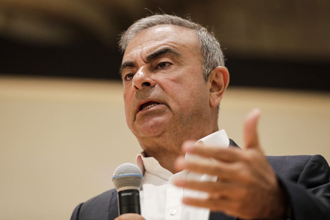 Former Nissan Motor Co. Chairman Carlos Ghosn makes a public appearance in Lebanon.