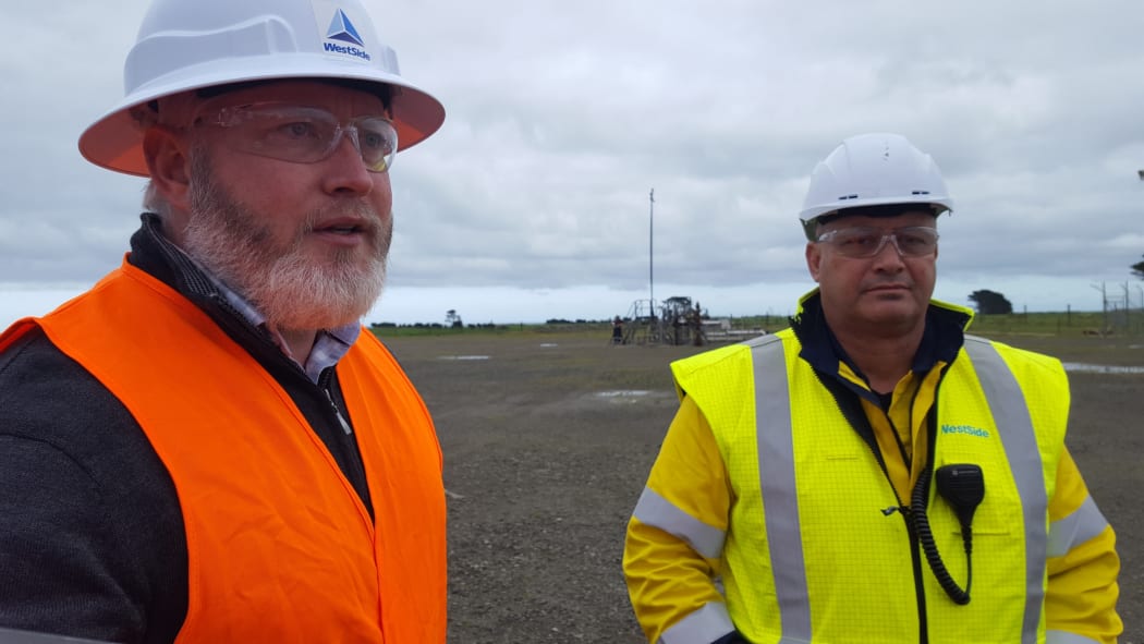 Production manager at Westside's Rimu facility south of Hawera, Ryan Beierle and Rimu, operations manager Tony Ransfield.