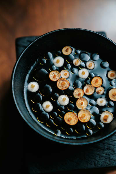 Amisfield restaurant's plated food.
