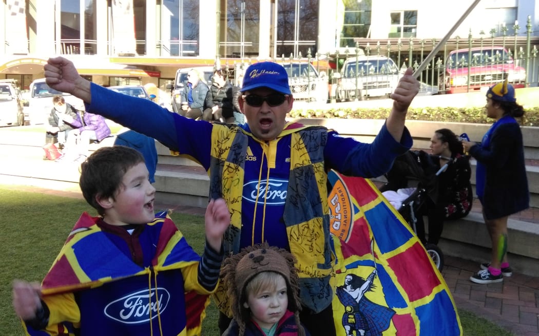 Stephen Hohaia with Wyatt,(9) and David, (3).
