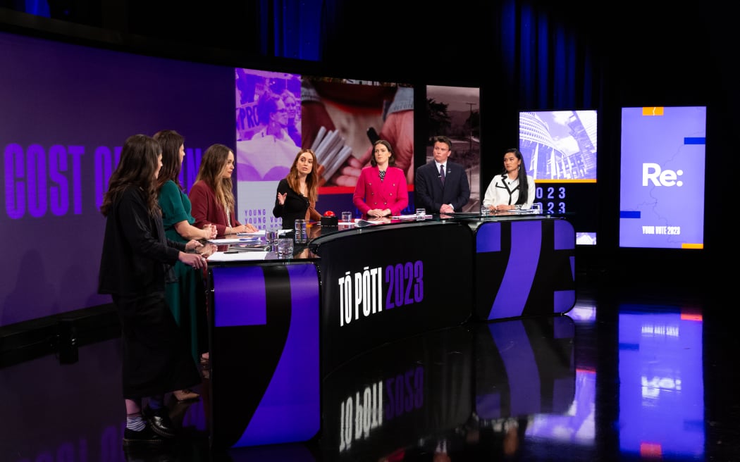 Participants in the TVNZ Young Voters' Debate.