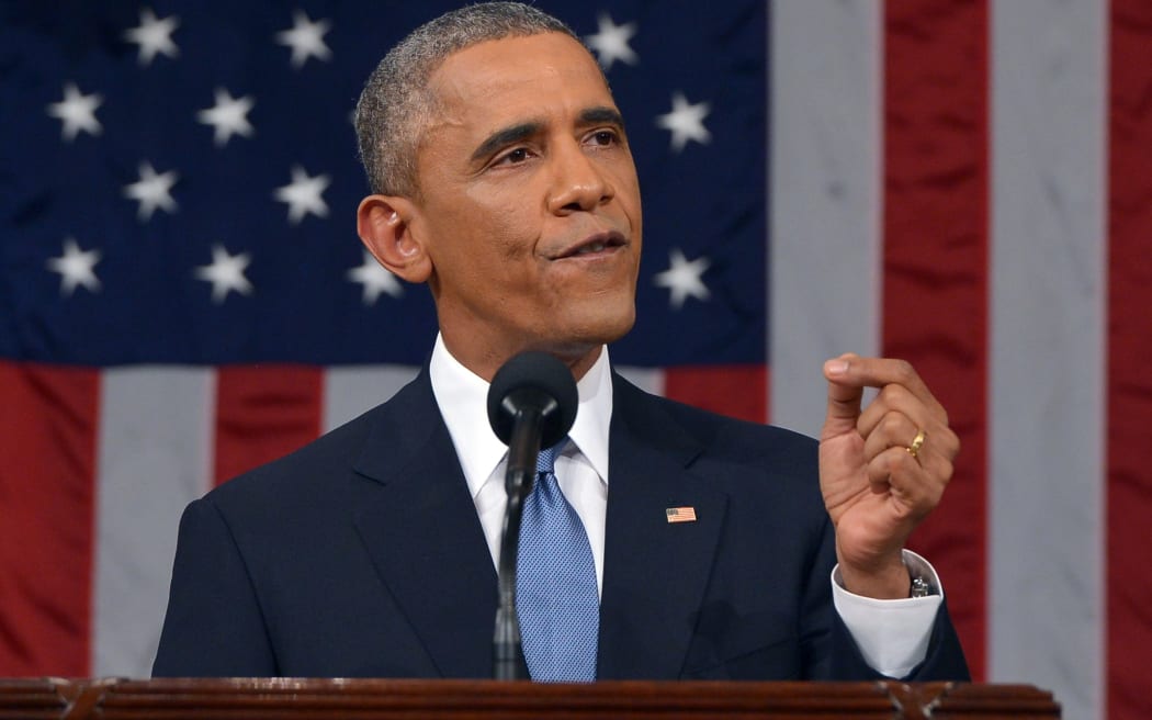 US President Barack Obama delivers his 2015 State of the Union Address to Congress.