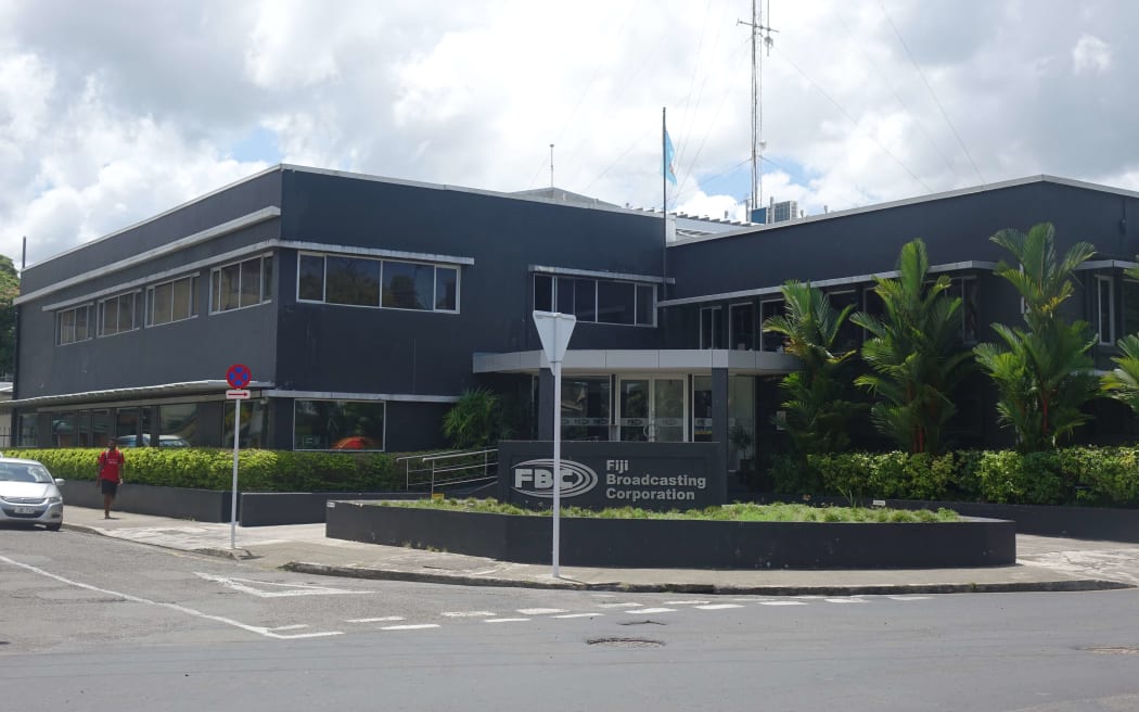 The headquarters of the Fiji Broadcasting Corporation, or FBC, in downtown Suva.