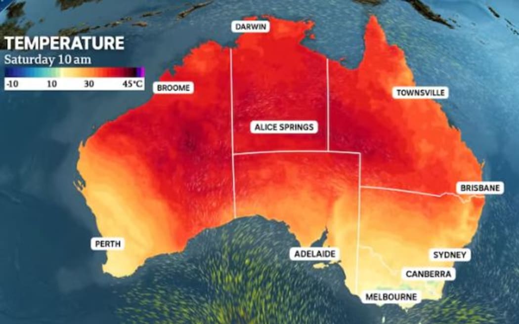 Australia temperatures in hot October
