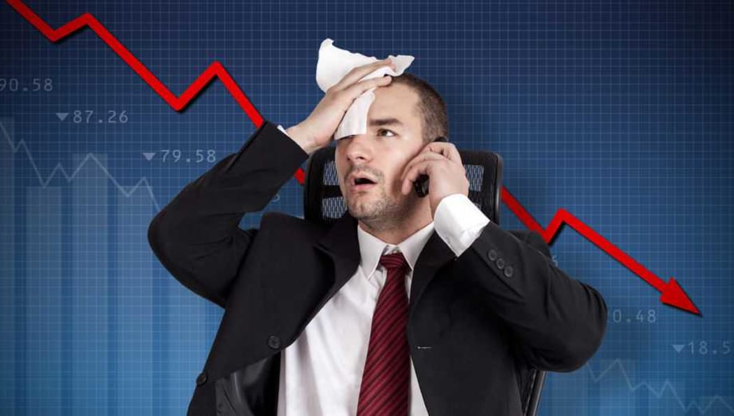 Graph showing economic slump.