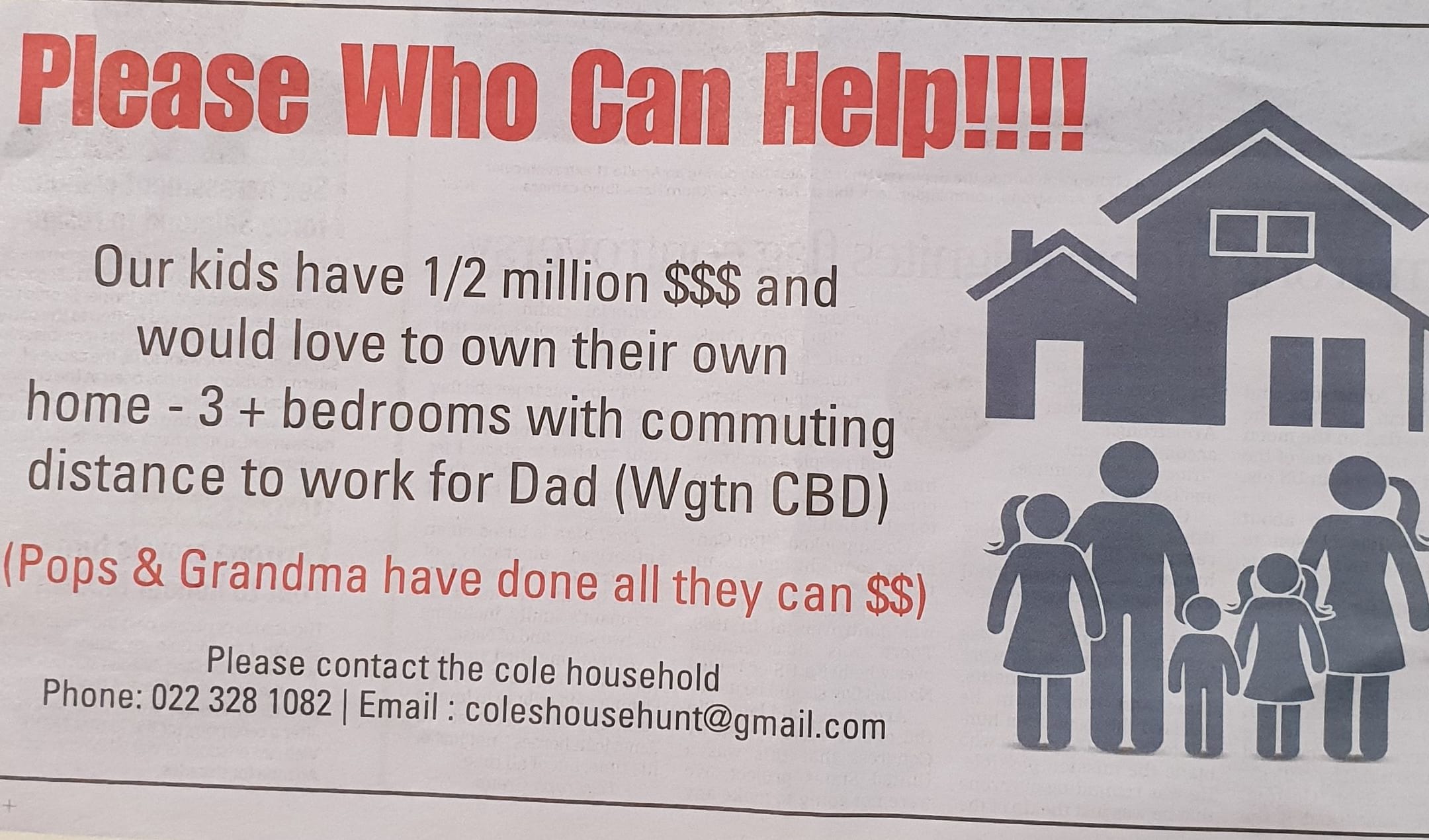 A family has taken a novel approach to getting on the property ladder by placing an ad in the newspaper seeking private sellers.