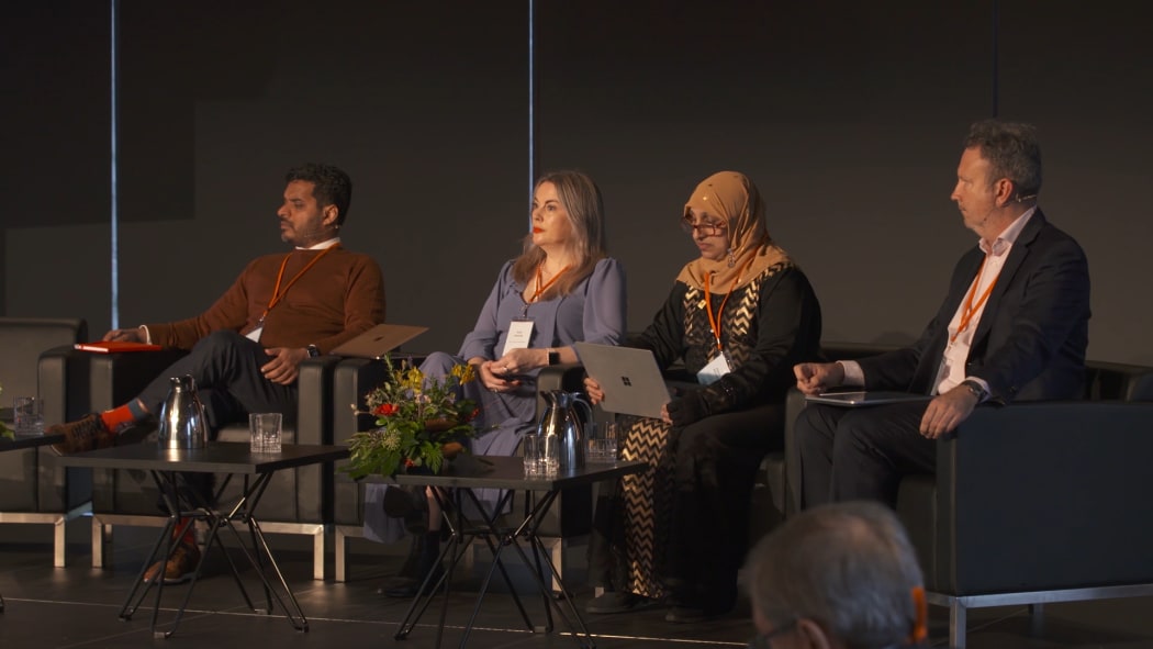 The panel at the Christchurch anti-terrorism hui.
