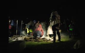 Ngāti Whātua Ōrakei held a Umu Kohukohu Whetū, a traditional ceremonial offering to mark the rise of Matariki this morning.