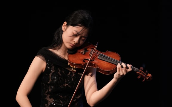 Yuri Tanaka performs at the Michael Hill International Violin Competition.