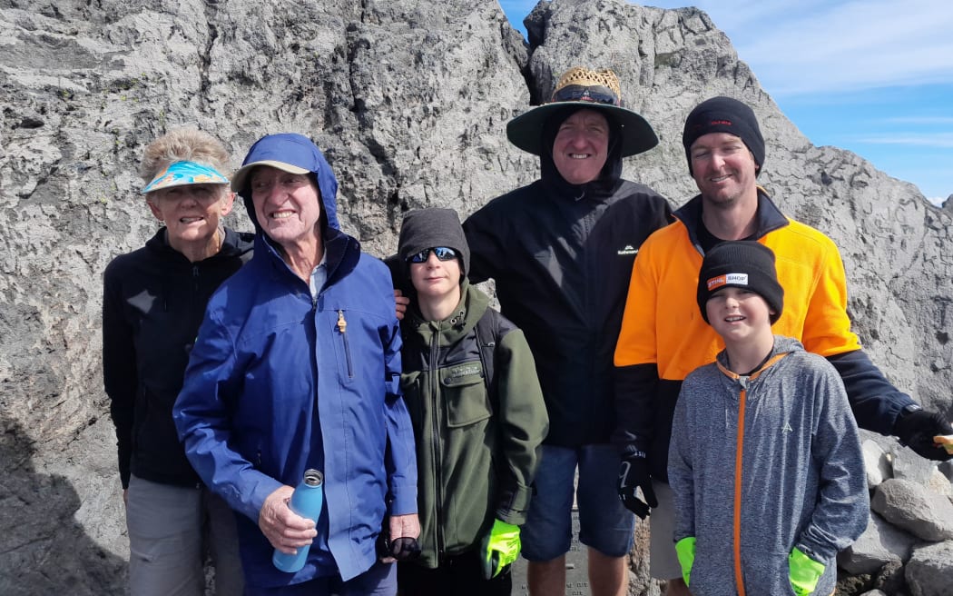 Ninety-year-old David Baker climbs Taranaki Maunga