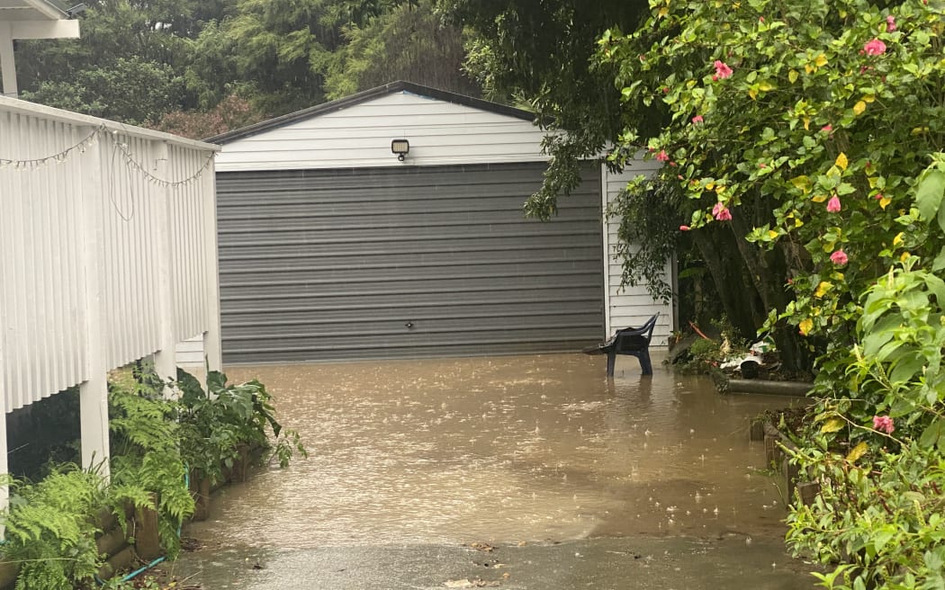 Trushar Masuria's home on Don Buck Road has flooded several times this year.